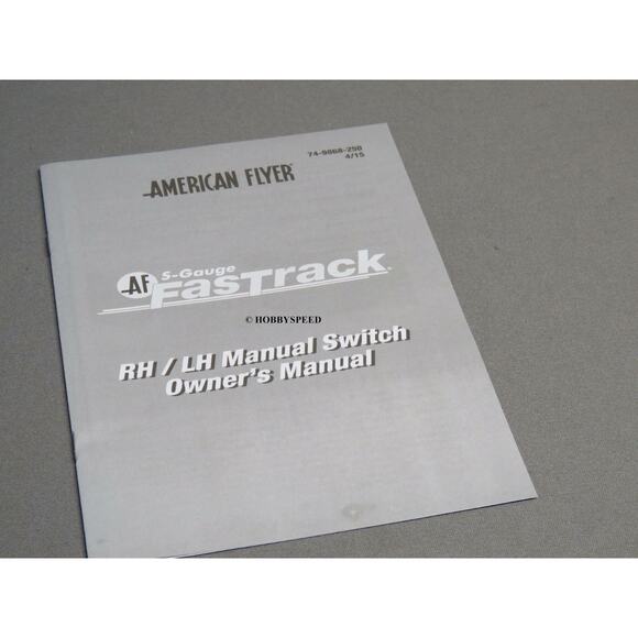 Lionel American Flyer S-Gauge FasTrack R20 Left Hand Manual Switch 6-49868 NIB - Picture 2 of 5
